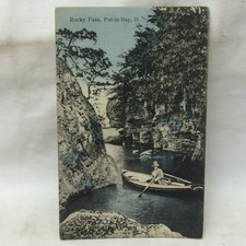 1910s Rocky Pass Put-in-Bay Ohio Gibraltar Island Vintage Postcard Posted picture