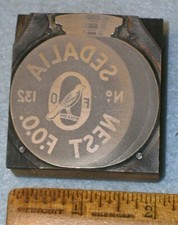 Antique SEDALIA NEST FOO No 132 Fraternal Orioles SIGN Zinc Printing Block  E164 picture