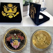 West Point Military Academy Challenge Coin with special velvet presentation box picture