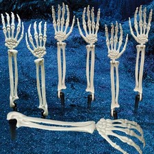 Halloween Skeleton Stakes Decorations, Creepy Hands Arms with Lawn Stakes, Reali picture