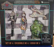 Jim Shore Nightmare Before Christmas Ornaments W/Jack, Sally, Zero, Oogie Boogie picture