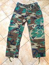 VTG 1991 USGI 100% Cotton Ripstop Woodland Camo BDU Cargo Pants – Medium Regular picture