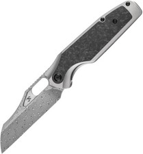 Kansept Knives Tuckamore Titanium & Carbon Fiber Folding Damascus Knife 1052A5 picture