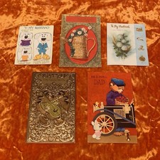 Lot of 5 Vintage Unused Father’s day Greeting Cards picture