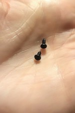 Black Schwinn Vintage Style Bicycle HEAD BADGE SCREWS - ONE PAIR -  picture