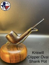 Vintage Kriswill Clipper Oval Shank Pot Tobacco Pipe picture