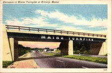 Vintage Postcard Entrance to the Maine Turnpike Kittery Maine ME 1951       S545 picture