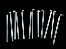 12 Antique Crystal Chandelier Spear Prisms 5.75” Icicle Drops w Crystal Balls picture