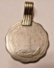 1948 Pakistan first mint rare coin tribal amulet relic pendant jack sparro 46197 picture