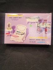 Marx Bedroom & Dining Room Set Buffet, Chairs & Accessories In Original Box 1966 picture