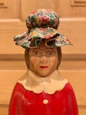 VINTAGE 1980s MRS BUTTERWORTH’S Bottle HAND PAINTED 11” FOLK ART picture