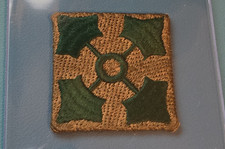 RARE Army 4th Infantry Division Patch-German Made Folded Bevo Weave-Vintage WWII picture