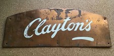 Vintage Metal Enamel Sign Clayton’s picture