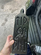 Vintage Von Stiehl Viking Rune Wine Bottle - Wednesday Woden - Carved Wood picture