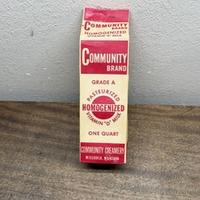 Vintage Missoula, Montana Community Brand Milk Grade A ~ Wax Carton ~ One Quart picture
