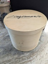 ZINGERMAN'S  ROUND WOODEN CHEESE BOX PINE WOOD 11