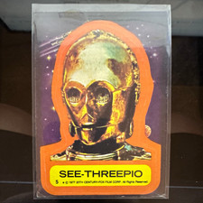Topps 1977 Star Wars Vintage Sticker Non-Sport Trading Card #5 See-Threepio picture