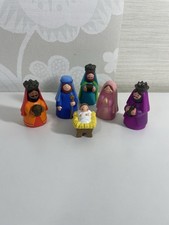 Vintage 1993 Avon My First Christmas Mini Nativity Set 6 Pc VTG Holy Family picture