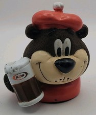 Vintage A&W Root Beer Rooty Great Root Bear Rubber Straw Holder Toy picture
