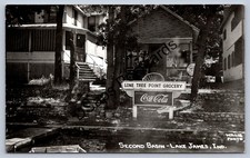 K59/ Lake James Indiana RPPC Postcard c40s 2nd Basin Lone Tree Grocery 477 picture