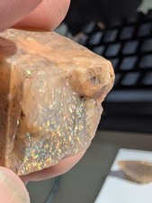 Rainbow Lattice Sunstone 82ct crystal matrix specimen rare gemstone picture