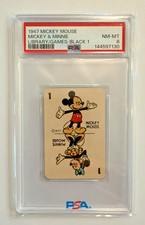 1947 Mickey Mouse & Minnie Library Games Black #1 PSA 8 NM-MT Disney picture
