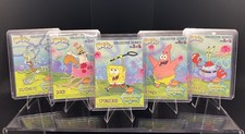 2001 NABISCO KOOLSTUF SPONGEBOB SQUAREPANTS #1-5 COMPLETE SET TRUE ROOKIE VIACOM picture
