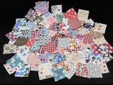 BEST 200 Vintage Feedsack Fabric Quilt Squares Flour Sack Material 40s Mixed LOT picture