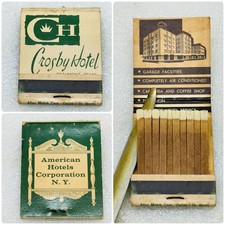 VTG‼ Crosby Hotel Beaumont TX Texas Matchbook • FULL & UNSTRUCK‼ picture