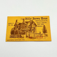 VTG Molly Brown House Denver CO Admission Ticket Historic Denver Inc Adult $1.50 picture