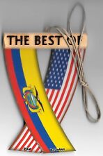 Rear view mirror car flags Ecuador and USA unity flagz for inside the car picture