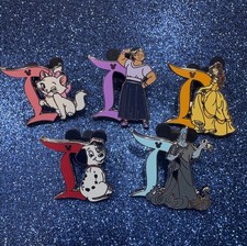 Disneyland Hidden Disney Mickey 2024 D Pin Set of 5 no chaser picture