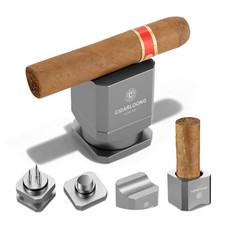 Cigar Stand Holder with Hidden Punch,Cigar Fork and Cigar Rest, Sharp Cigar P... picture