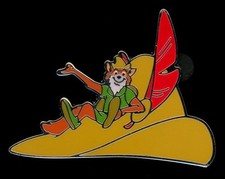 Robin Hood Hat with Red Feather Imaginative Icon Mystery Disney Pin 168819 picture