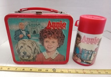 vintage 1981 Annie Metal Lunchbox & Thermos Set Aladdin Industries. picture
