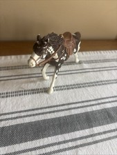 Schleich Brown & White Pinto Mare Horse w/Saddle & Reins picture