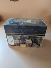 Lang ~ Gilded Wine Recipe Card Box ~ Recipe Cards/Dividers w Cooking Tips/Easel picture