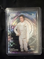 New 2026 Topps Chrome Star Wars Logo Refractor Leia Organa /77 picture