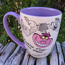 Disney Store Cheshire Cat Mug Purple Handle & Interior SUPER RARE Sketch series picture