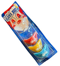Vintage 1970's CLOWN MOUTH Colorful Wax Chewing Gum Candy Package - Opened picture