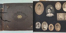antique HELEN MARY FRENCH family PHOTO ALBUM HOWARD B artist ROLLAND druggist picture