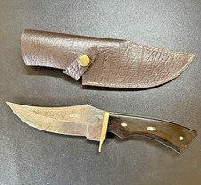 Vintage Trails End Knife Company TEKC Damascus Fixed Blade Hunting Knife Unused picture