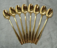 Vtg Rogers International GOLDEN MODERN LIVING Set of 8~7-1/2