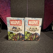 2025 Topps Chrome Marvel Trading Card Boxes Lot of 2 Sealed Parallel Insert picture