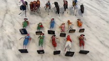 18 Vintage Mexican Folk Art Clay & Wire Miniature Bullfighting Set - Torero picture