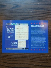 BRAND NEW ~ New York Public Library Card United States of America ~ 250 Years picture