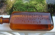 Antique PANOPEPTON BREAD AND BEEF PEPTONE FAIRCHILD Bottle- PAT. JAN. 5 1892 picture