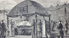 Frank Leslie's 6/15/1861 Steven A Douglas funeral / Ellsworth Zouaves picture