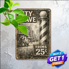 Historic Urban Architecture Plaque Vintage City Travel Metal Tin Sign picture