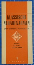 Telefunken Decca Capitol Classic New Recordings 1 January 1955 Leporello H1407 picture